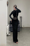 OUDE WAAG Core Velvet New Jet Sleeping skirt OW-23SS-SK05 Black